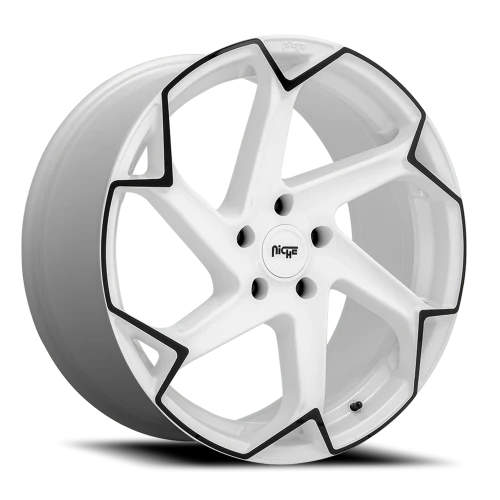 Niche Flash M257 20x10.5 +40 5x112mm 66.5mm Gloss White Black