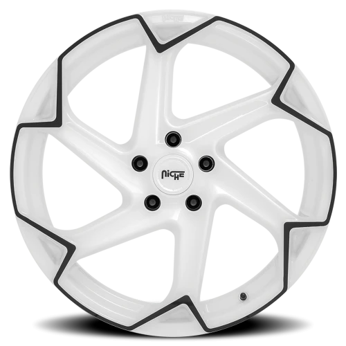 Niche Flash M257 20x9 +35 5x120mm 72.5mm Gloss White Black