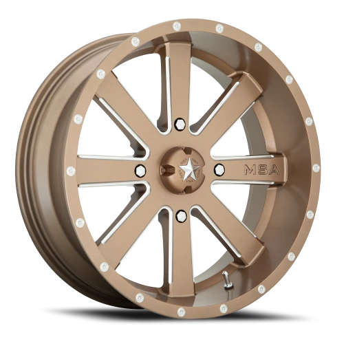 MSA Flash M34 BRZ 22x7 +0 4x156mm 132mm Bronze Milled