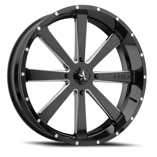 MSA Flash M34 GB-M 20x7 +0 4x137mm 112mm Gloss Black Milled