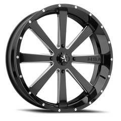 MSA Flash M34 GB-M 18x7 +0 4x156mm 132mm Gloss Black Milled