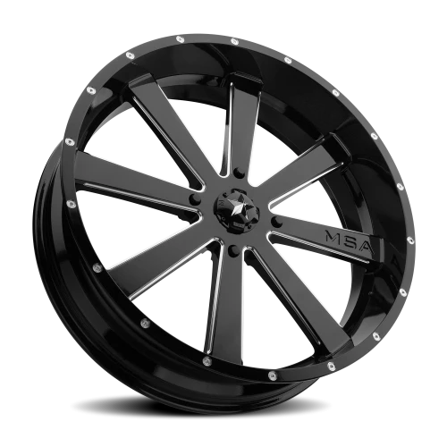 MSA Flash M34 GB-M 24x7 +0 4x137mm 112mm Gloss Black Milled