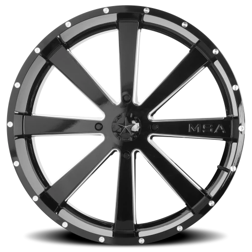 MSA Flash M34 GB-M 18x7 +0 4x156mm 132mm Gloss Black Milled