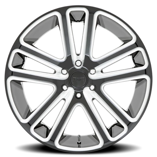 DUB Flex S255 22x9.5 +20 5x115mm 71.5mm Gloss Black Milled