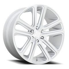 DUB Flex S257 24x10 +25 5x139.7mm 78.1mm Gloss Silver Brushed