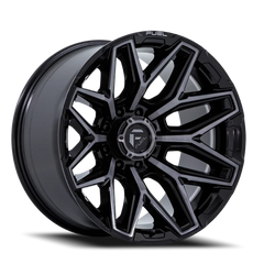Fuel Flux 8 FC854BT 22x10 -18 8x180mm 124.2mm Gloss Black Brushed Gray Tint