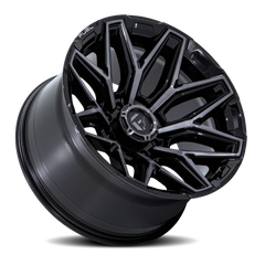 Fuel Flux 8 FC854BT 22x12 -44 8x165.1mm 125.1mm Gloss Black Brushed Gray Tint