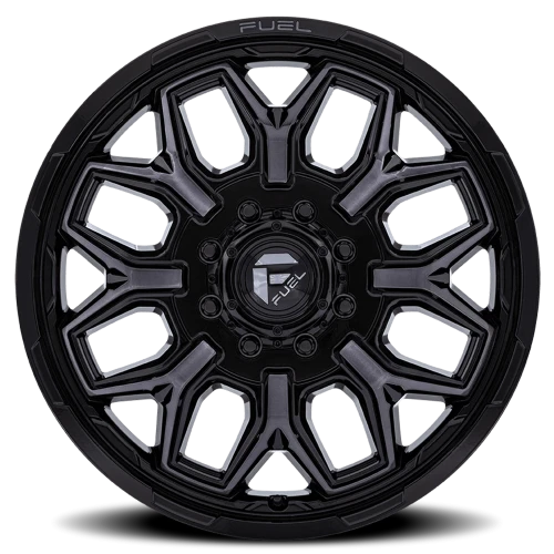 Fuel Flux Dually D875 22x8.25 +104 8x210mm 154.3mm Gloss Black Double Dark Tint