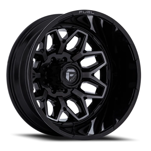 Fuel Flux Dually D875 22x8.25 -227 8x200mm 142mm Gloss Black Double Dark Tint