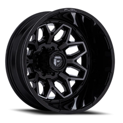 Fuel Flux Dually D875 20x8.25 -201 8x165.1mm 117mm Gloss Black Double Dark Tint