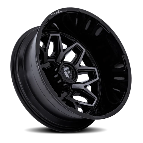 Fuel Flux Dually D875 20x8.25 -227 8x165.1mm 117mm Gloss Black Double Dark Tint