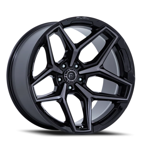 Fuel Flux 5 FC854BT 22x12 -44 5x127mm 71.5mm Gloss Black Brushed Gray Tint