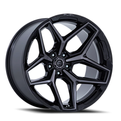 Fuel Flux 5 FC854BT 20x10 -18 5x127mm 71.5mm Gloss Black Brushed Gray Tint