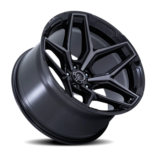 Fuel Flux 5 FC854BT 22x12 -44 5x127mm 71.5mm Gloss Black Brushed Gray Tint