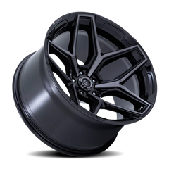 Fuel Flux 5 FC854BT 22x12 -44 5x127mm 71.5mm Gloss Black Brushed Gray Tint