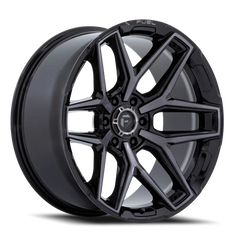 Fuel Flux 6 FC854BT 20x10 -18 6x135mm 87.1mm Gloss Black Brushed Gray Tint