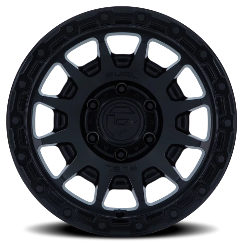 Fuel Fortress FC884MB 17x9 -12 5x127mm 71.5mm Matte Black Gloss Black Lip