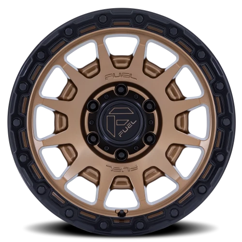 Fuel Fortress FC884ZB 17x8.5 +0 6x139.7mm 106.1mm Matte Bronze Gloss Black Lip