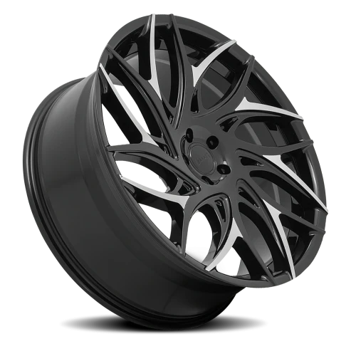 DUB G.O.A.T. S259 20x9 +35 5x120mm 72.5mm Gloss Black Machined Spokes