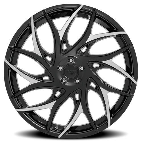DUB G.O.A.T. S259 26x10 +25 6x139.7mm 106.1mm Gloss Black Machined Spokes