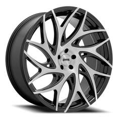 DUB G.O.A.T. S260 22x9 +35 5x127mm 71.5mm Gloss Black Brushed Face-Dark Tint Spokes