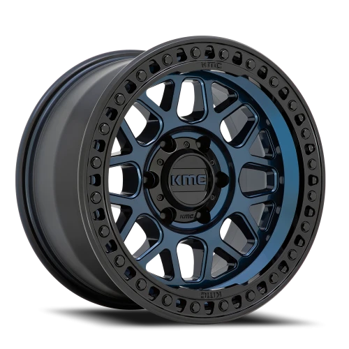 KMC GRS KM549 BL 17x8.5 +0 5x127mm 71.5mm Midnight Blue Gloss Black Lip