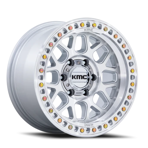 KMC GRS KM549 GSM 17x9 +0 6x135mm 87.1mm Gloss Silver Machined Face