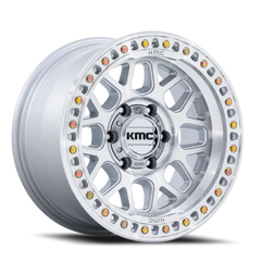 KMC GRS KM549 GSM 20x9 +0 8x170mm 125.1mm Gloss Silver Machined Face