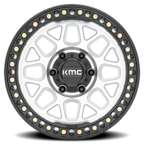 KMC GRS KM549 SL 18x8.5 +0 6x139.7mm 106.1mm Machined Machined Satin Black Lip