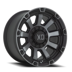 XD Series Gauntlet XD852 SB-GT 20x10 -18 8x180mm 124.2mm Satin Black Gray Tint