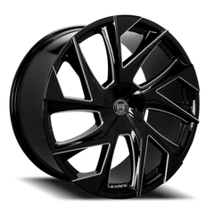 Lexani Wheels Ghost 670 BG 22x9 +32 5x112mm 74.1mm Gloss Black Milled