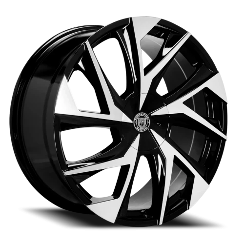 Lexani Wheels Ghost 670 MB 20x10 +20 5x115mm 74.1mm Gloss Black Machined