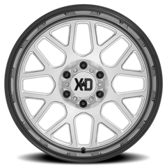 XD Series Grenade 2 XD849 SBL 20x10 -18 5x127mm 71.5mm Brushed Silver Milled-Gloss Black Lip