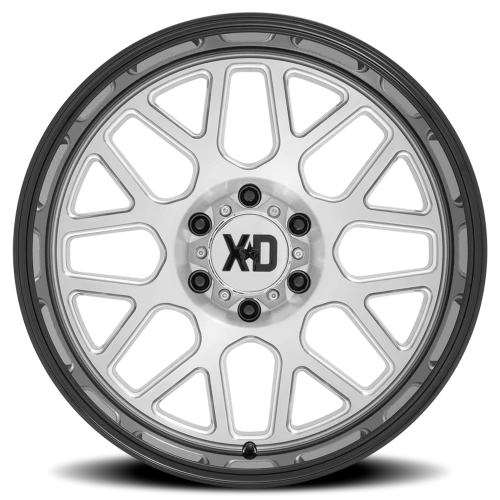 XD Series Grenade 2 XD849 SBL 22x12 -44 8x170mm 125.1mm Brushed Silver Milled-Gloss Black Lip