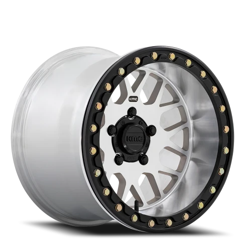 KMC Grenade Beadlock UTV KS235 15x6 +38 5x114.3mm 72.56mm Machined Silver