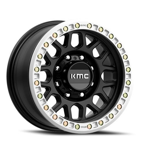 KMC Grenade Desert Beadlock KM234 SB 17x8.5 +0 8x165.1mm 125.5mm Satin Black