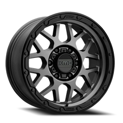 KMC Grenade Off-Road KM535 GY 18x8.5 +0 6x139.7mm 106.25mm Matte Gray Matte Black Lip