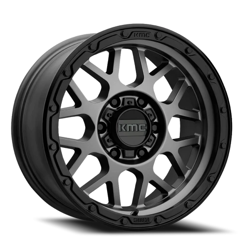 KMC Grenade Off-Road KM535 GY 17x9 +18 6x135mm 87.1mm Matte Gray Matte Black Lip