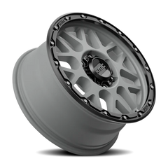 KMC Grenade Off-Road KM535 GY 17x8.5 +0 6x139.7mm 106.25mm Matte Gray Matte Black Lip