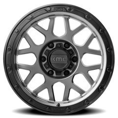 KMC Grenade Off-Road KM535 GY 17x8.5 +0 6x120mm 66.9mm Matte Gray Matte Black Lip