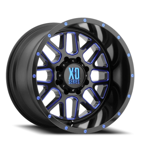 XD Series Grenade XD820 BL 20x12 -44 8x170mm 125.1mm Satin Black Milled Blue Tinted Clear Coat