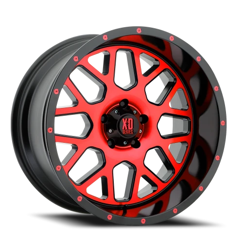 XD Series Grenade XD820 SB-MR 20x10 -24 5x127mm 78.1mm Satin Black Machined Face-Red Tinted Clear Coat