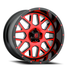 XD Series Grenade XD820 SB-MR 20x10 -24 5x127mm 78.1mm Satin Black Machined Face-Red Tinted Clear Coat