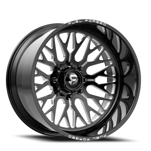 Fuel Grin FF109 GBM 20x12 -40 8x180mm 124mm Gloss Black Milled