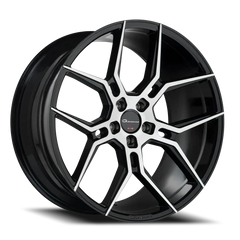 24" Giovanna Haleb MB Gloss Black Machined Face Wheel & Tire Package | 295/35R24 Lexani LX-Thirty A/S | Range Rover 5x120