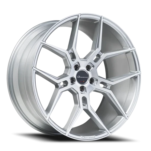 24" Giovanna Haleb MS Gloss Silver Machined Face Wheel & Tire Package | 295/35R24 Lexani LX-Thirty A/S | Range Rover 5x120