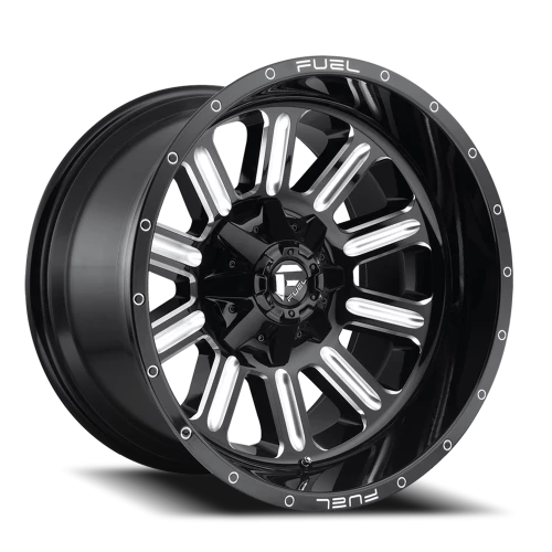 Fuel Hardline D620 20x9 +1 5x139.7mm 110.3mm Gloss Black Milled