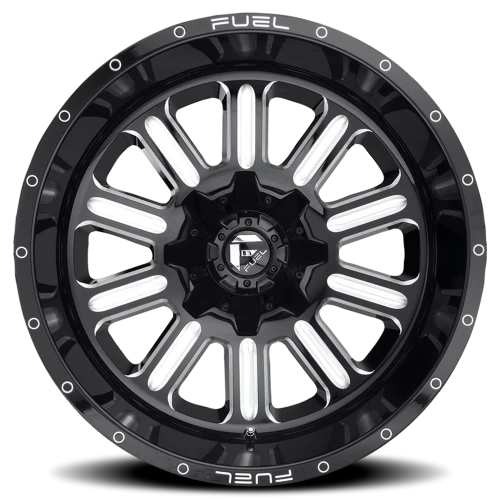 Fuel Hardline D620 20x9 +20 6x135mm 106.3mm Gloss Black Milled