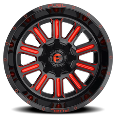 Fuel Hardline D621 20x12 -44 8x170mm 125.1mm Gloss Black Candy Red