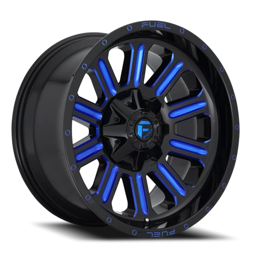 Fuel Hardline D646 20x10 -18 5x114.3mm 78.1mm Gloss Black Candy Blue